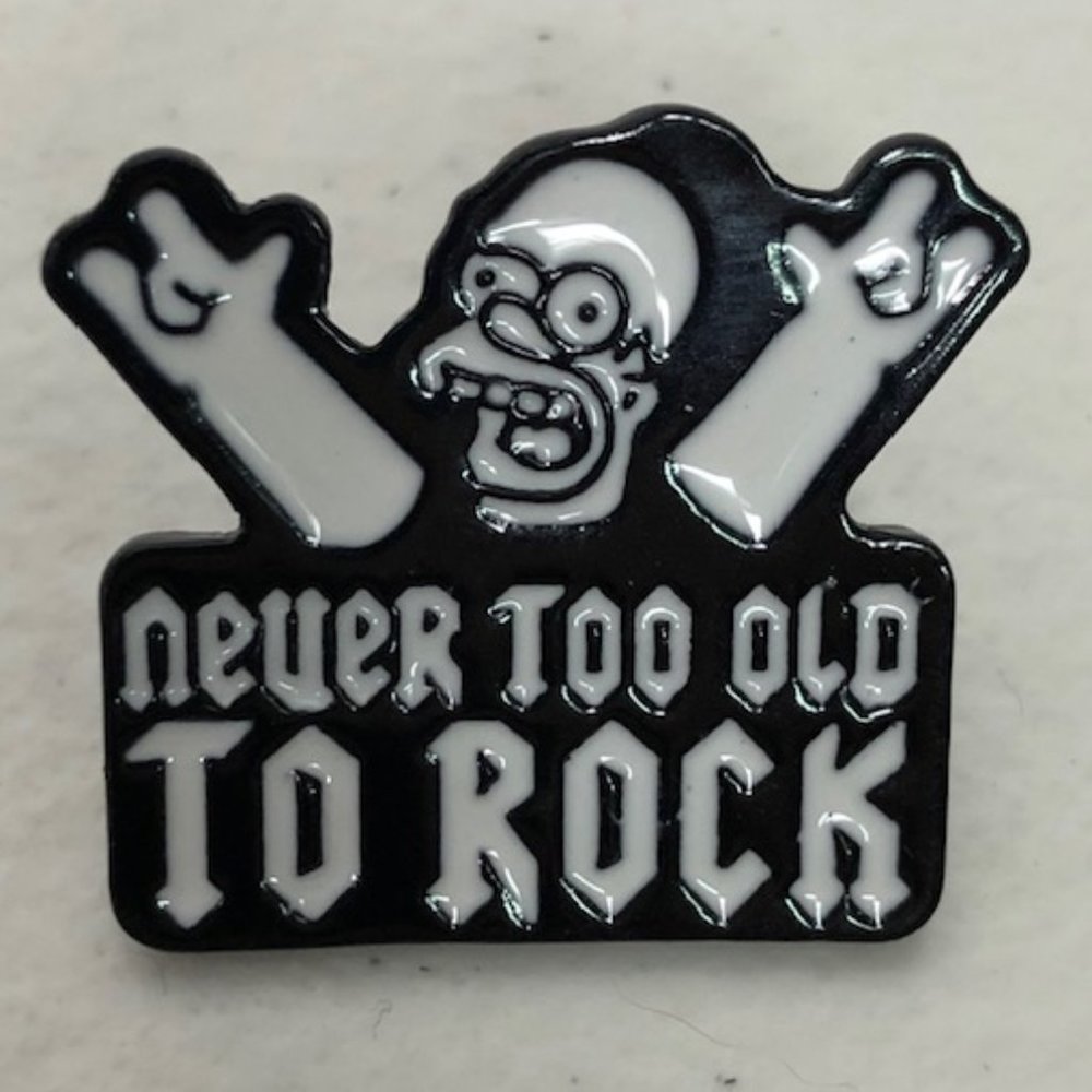 Homer Simpson Too old To Rock Lapel Pin Simpsons
